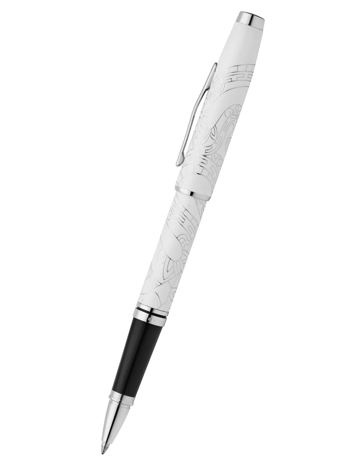 Coventry Zodiac Year of the Snake Pearl White Lacquer Rollerball Pen - Image 3