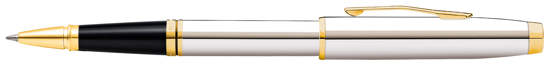 Coventry Polished Chrome with Gold-Tone Rollerball Pen - Image 3