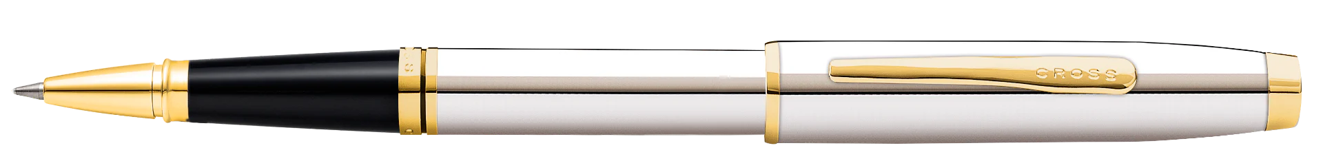 Coventry Polished Chrome with Gold-Tone Rollerball Pen - Image 4