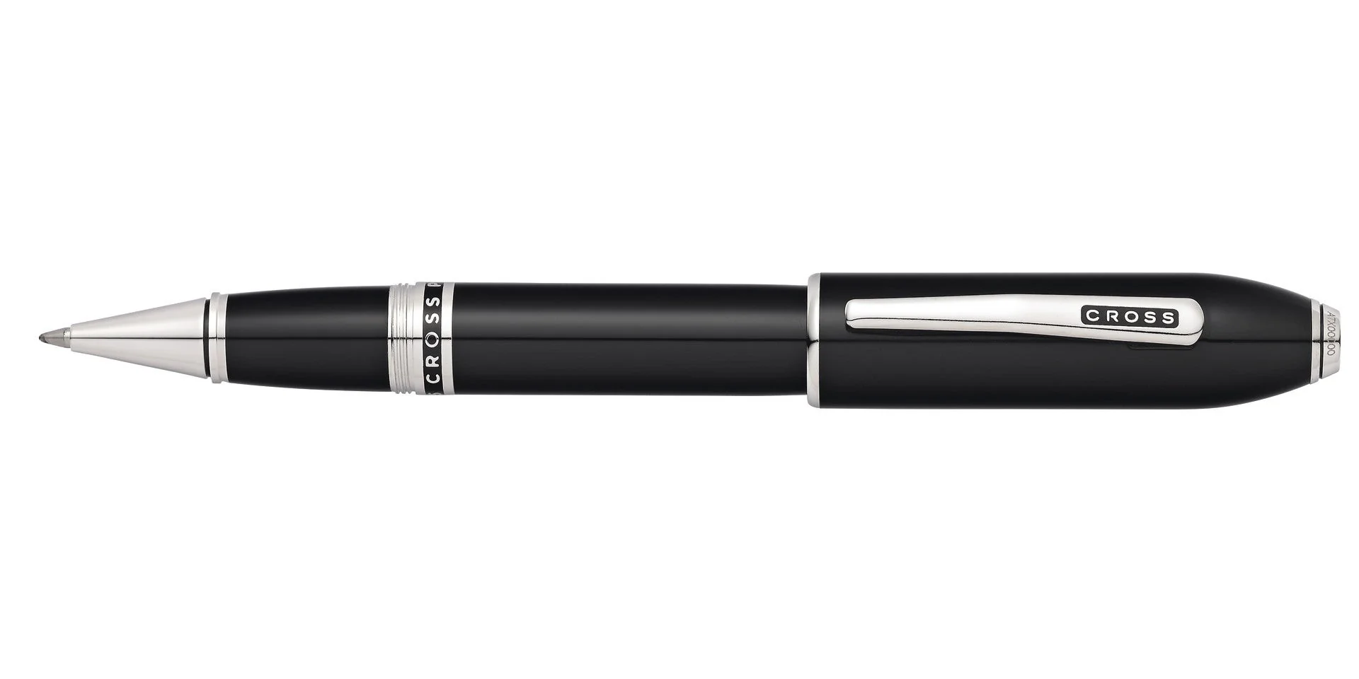 Peerless™ Obsidian Black Lacquer with Platinum Plated Appointments Selectip® Rollerball Pen - Image 3