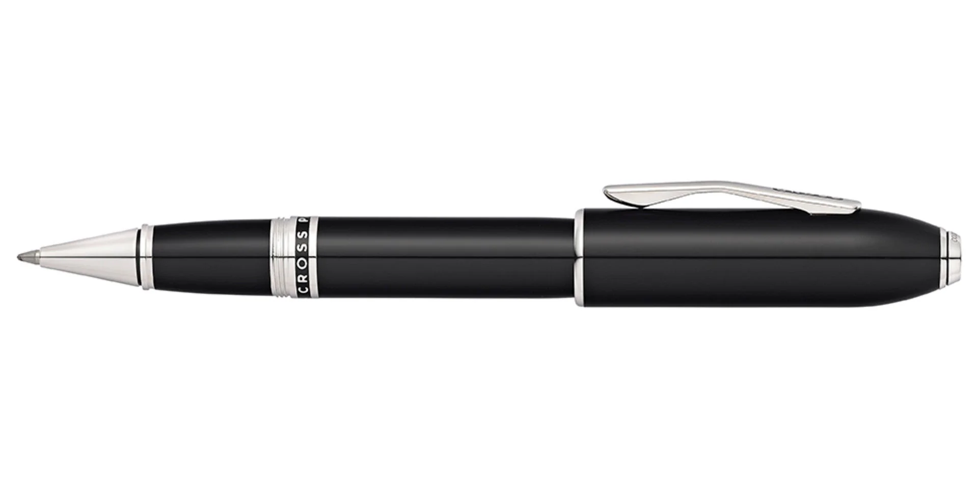 Peerless™ Obsidian Black Lacquer with Platinum Plated Appointments Selectip® Rollerball Pen - Image 4
