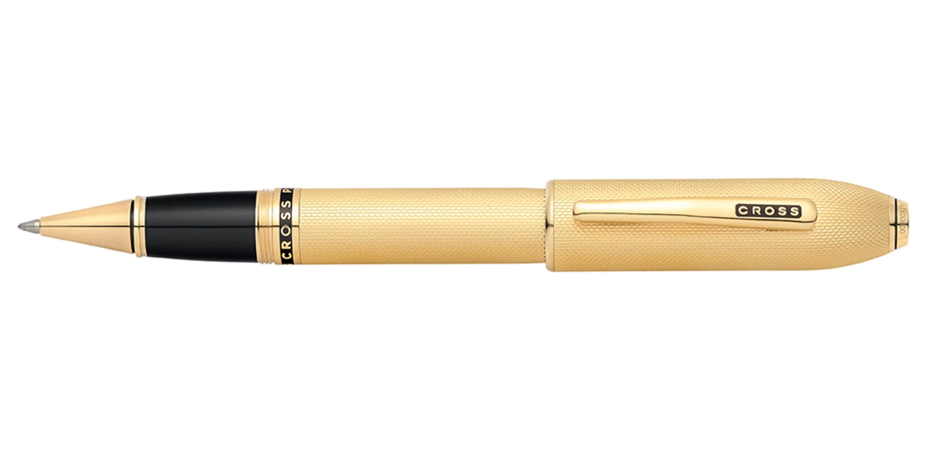 Peerless™ 23KT Heavy Gold Plate with Gold Plated Appointments and Swarovski Crystal Rollerball Pen - Image 2