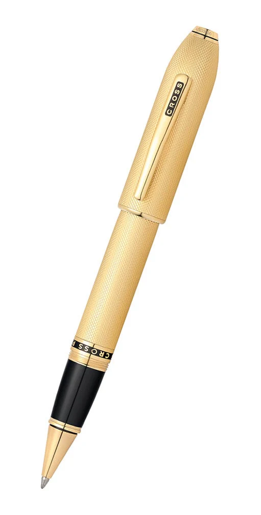 Peerless™ 23KT Heavy Gold Plate with Gold Plated Appointments and Swarovski Crystal Rollerball Pen - Image 6