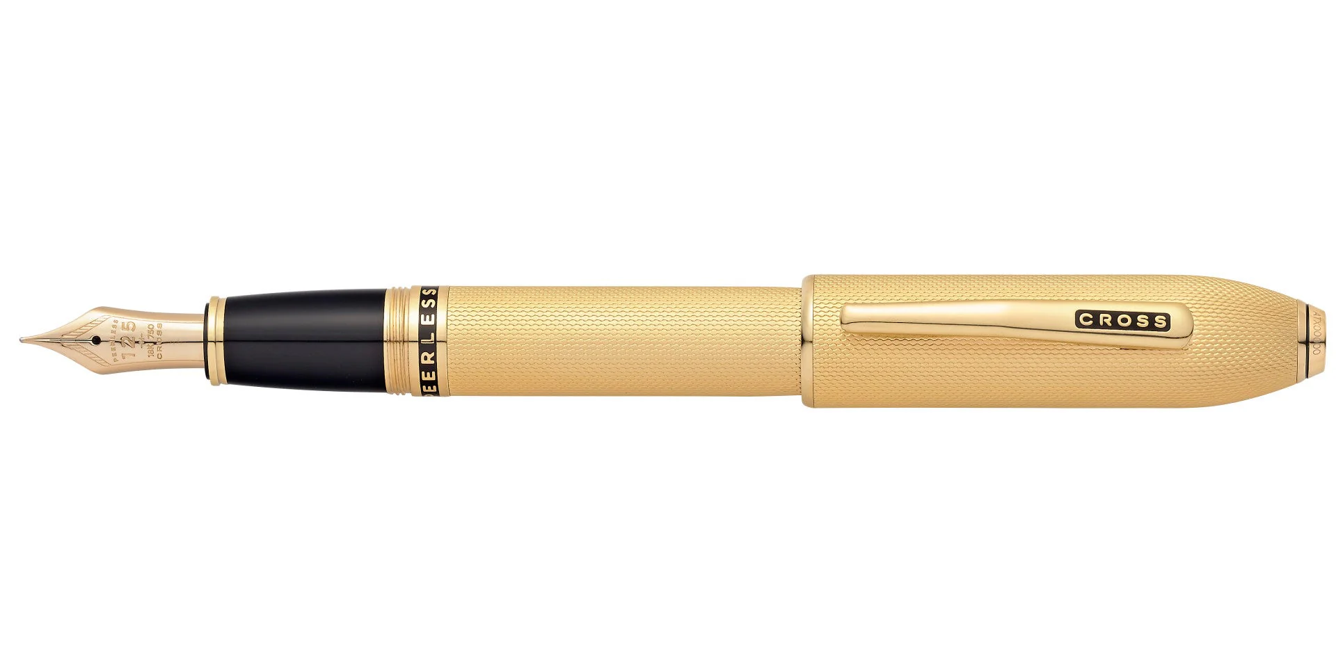 Peerless™ 23KT Heavy Gold Plate with Gold Plated Appointments, Swarovski Crystal and 18KT Gold Fine Nib Fountain Pen - Image 3