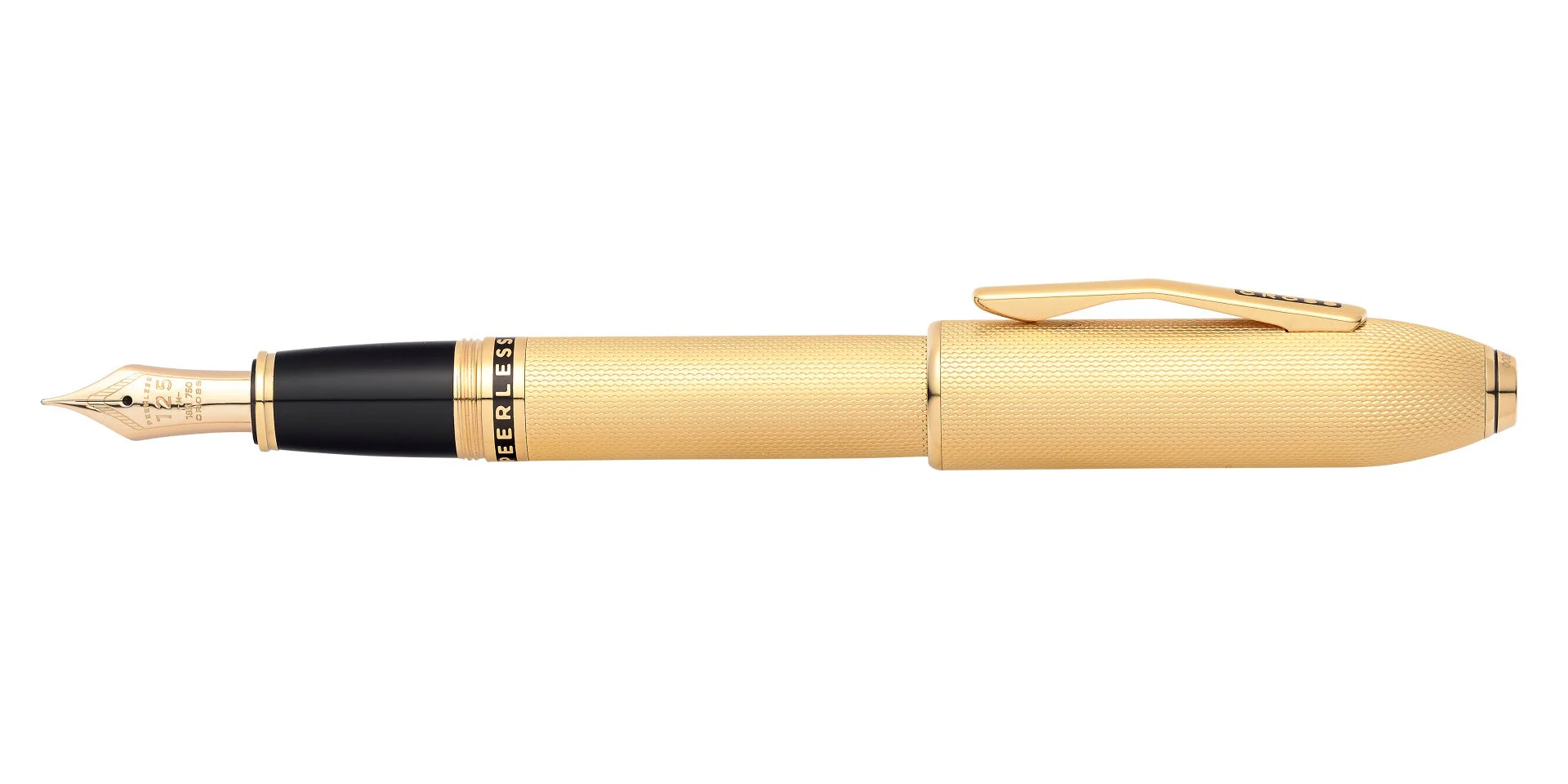 Peerless™ 23KT Heavy Gold Plate with Gold Plated Appointments, Swarovski Crystal and 18KT Gold Fine Nib Fountain Pen - Image 4