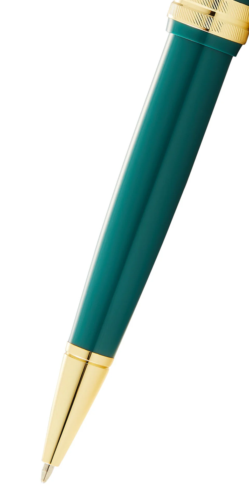 Bailey Light™ Polished Green Resin and Gold Tone Ballpoint Pen - Image 2