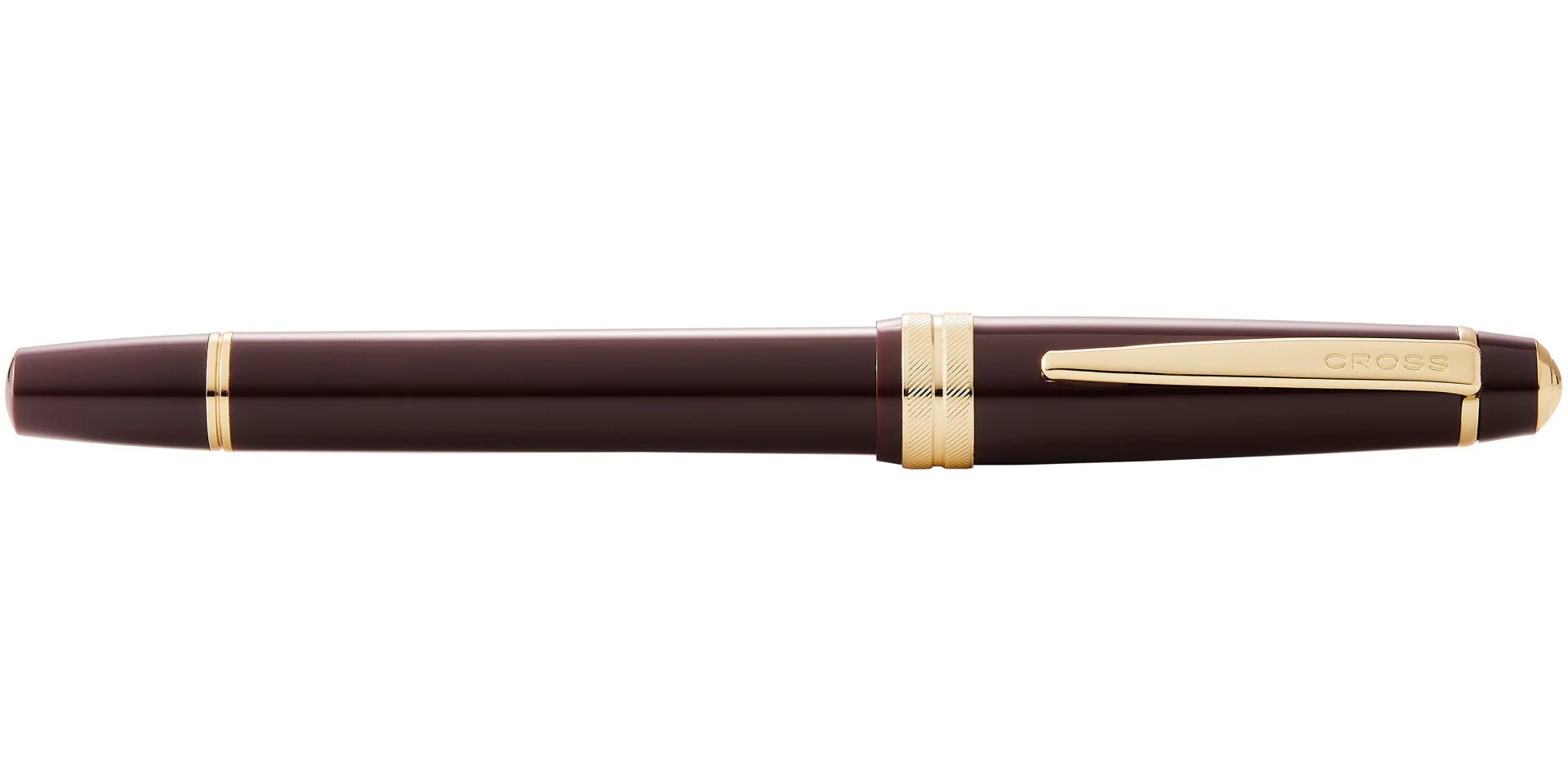 Bailey Light™ Polished Burgundy Resin and Gold Tone Rollerball Pen - Image 5