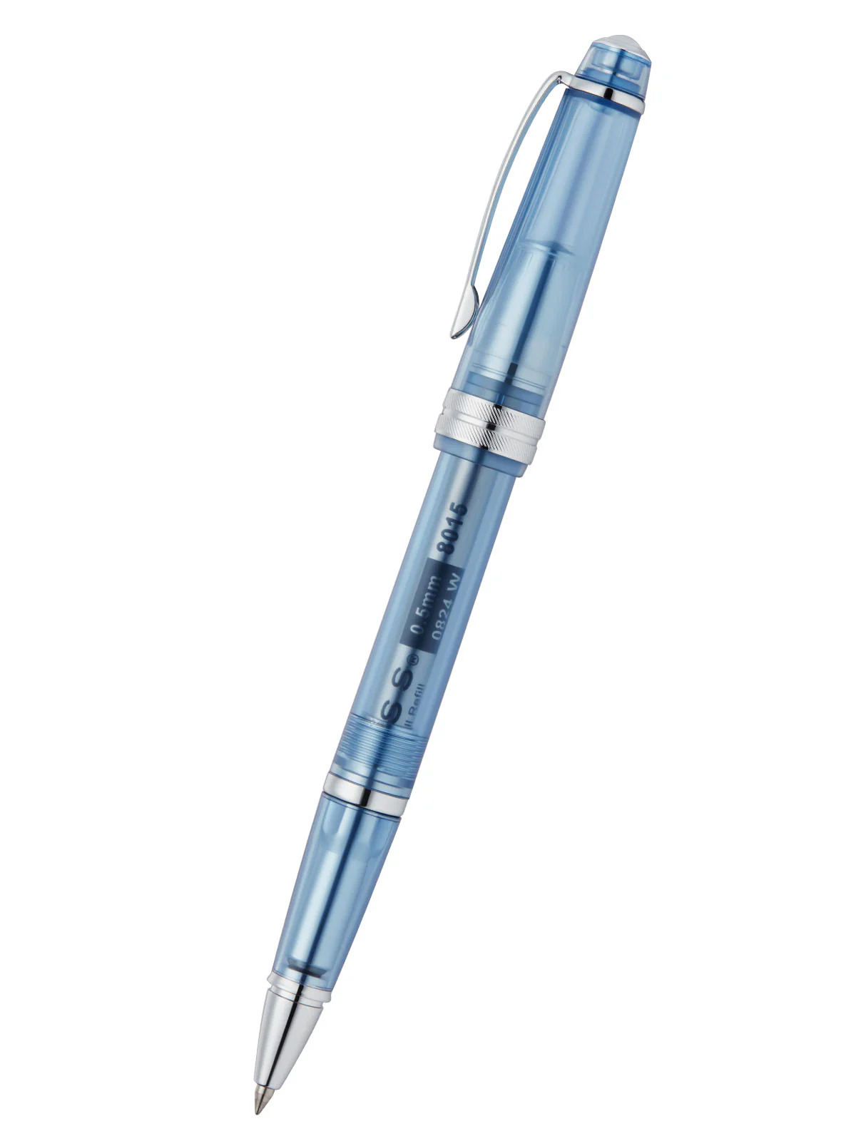 Bailey Light™ Translucent Navy-Blue Resin Rollerball Pen - Image 2