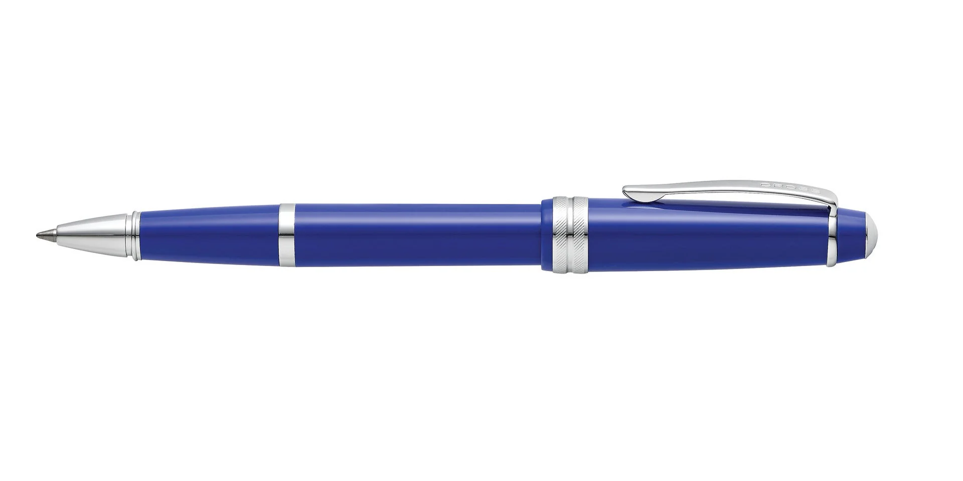 Bailey Light™ Polished Blue Resin Rollerball Pen - Image 4