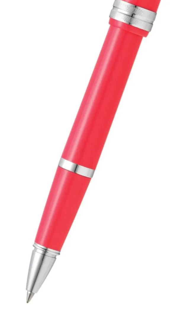 Bailey Light™ Polished Coral Resin Rollerball Pen - Image 2