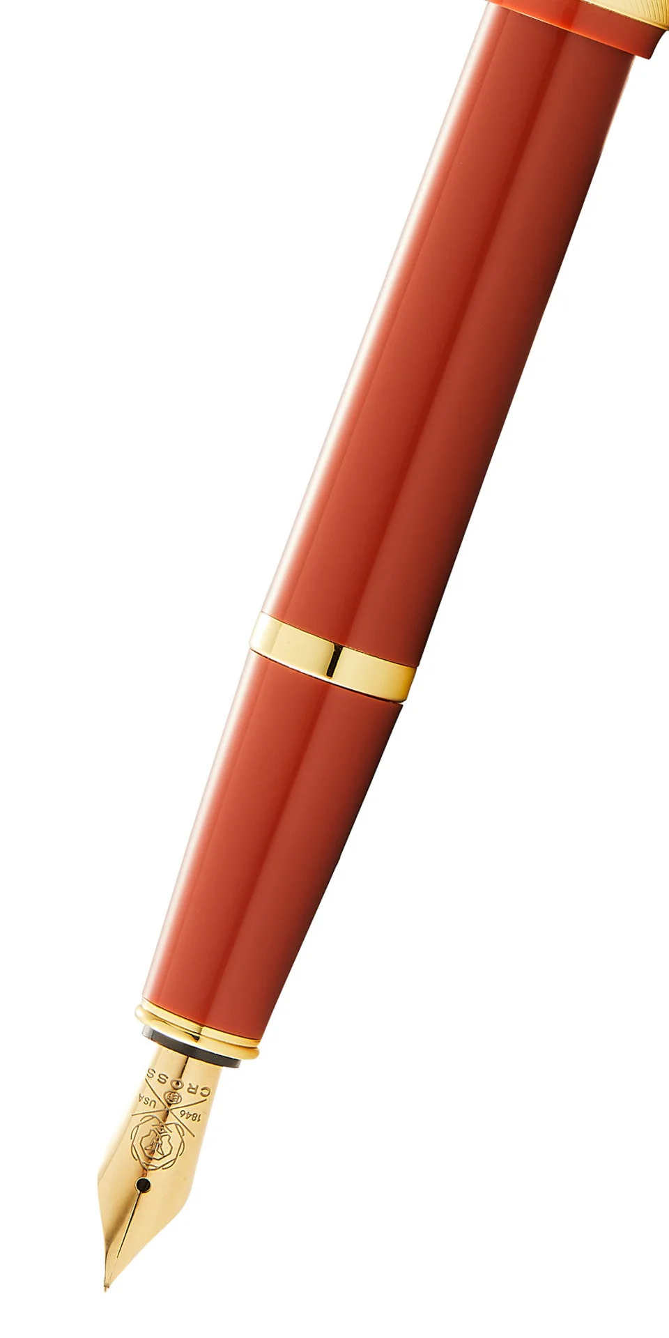 Bailey Light™ Polished Amber Resin and Gold Tone Extra Fine Nib Fountain Pen - Image 2