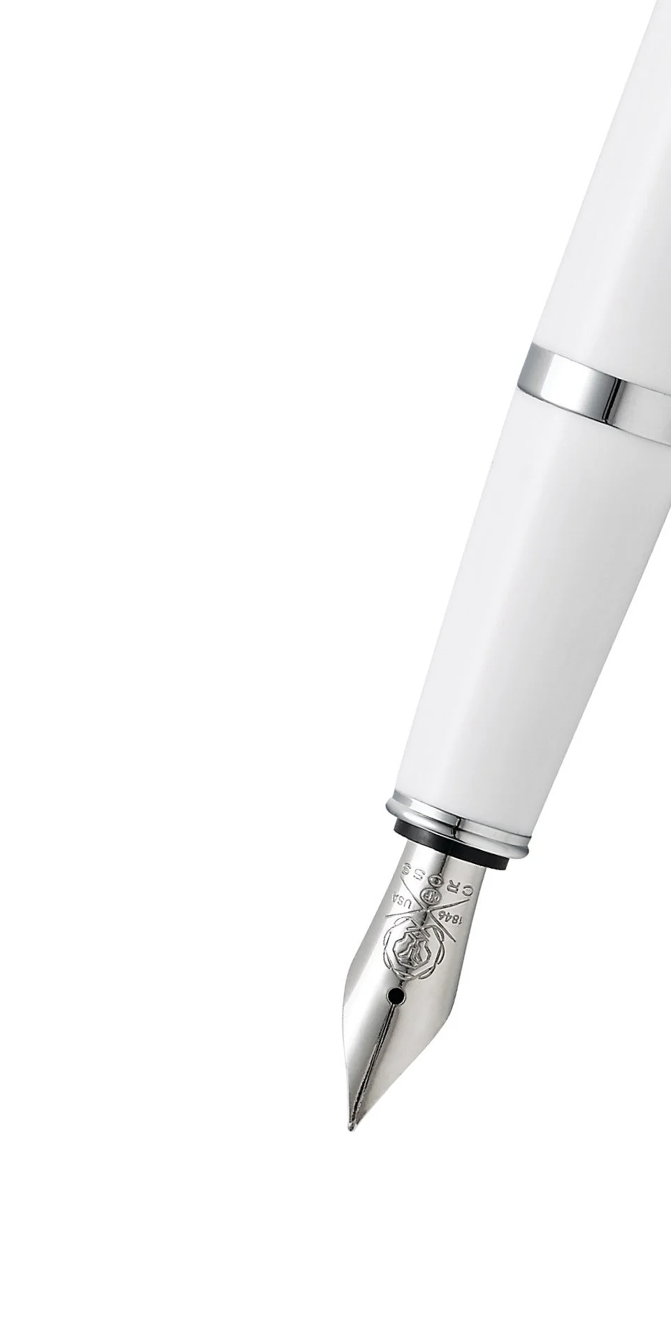 Bailey Light™ Polished White Resin Medium Nib Fountain Pen - Image 2