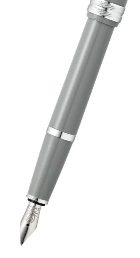 Bailey Light™ Polished Gray Resin Extra-Fine Nib Fountain Pen - Image 2