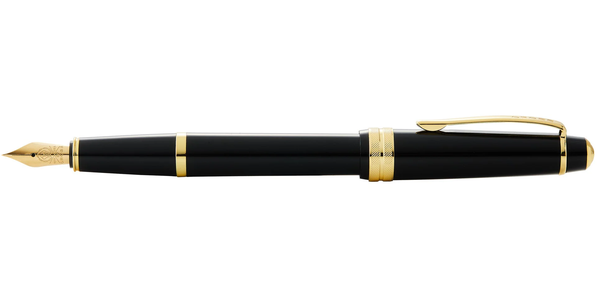 Bailey Light™ Polished Black Resin and Gold Tone Extra-Fine Nib Fountain Pen - Image 4