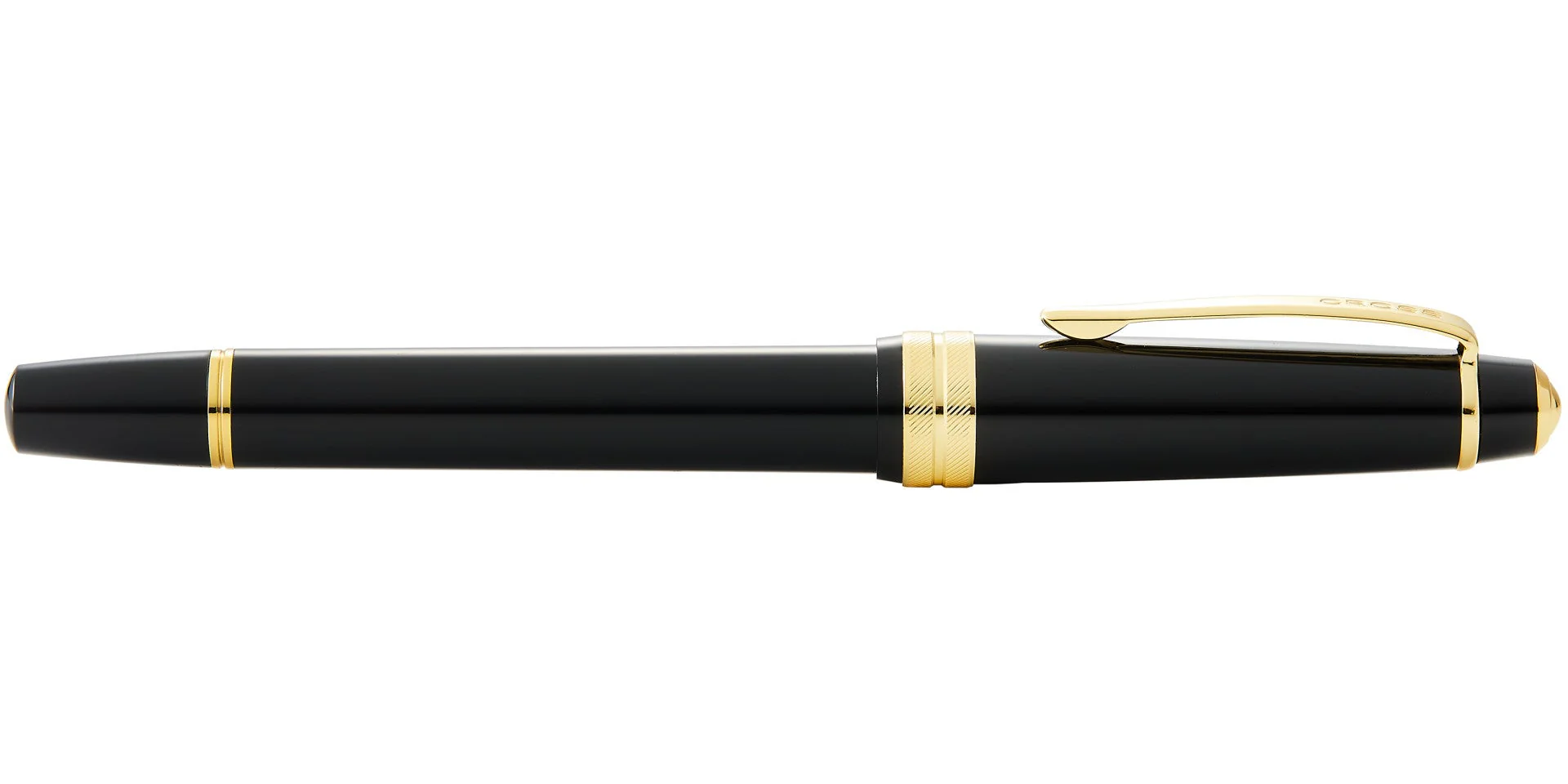 Bailey Light™ Polished Black Resin and Gold Tone Extra-Fine Nib Fountain Pen - Image 6