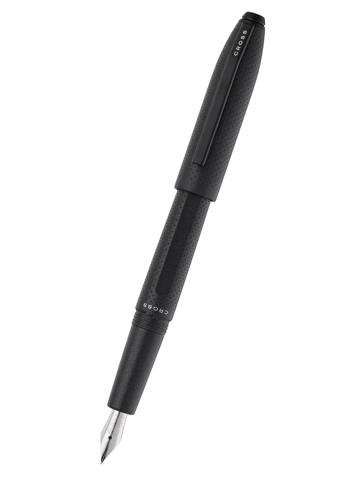 Prism Obsidian Black Resin with Polished Chrome Stainless Steel Medium Nib Fountain Pen