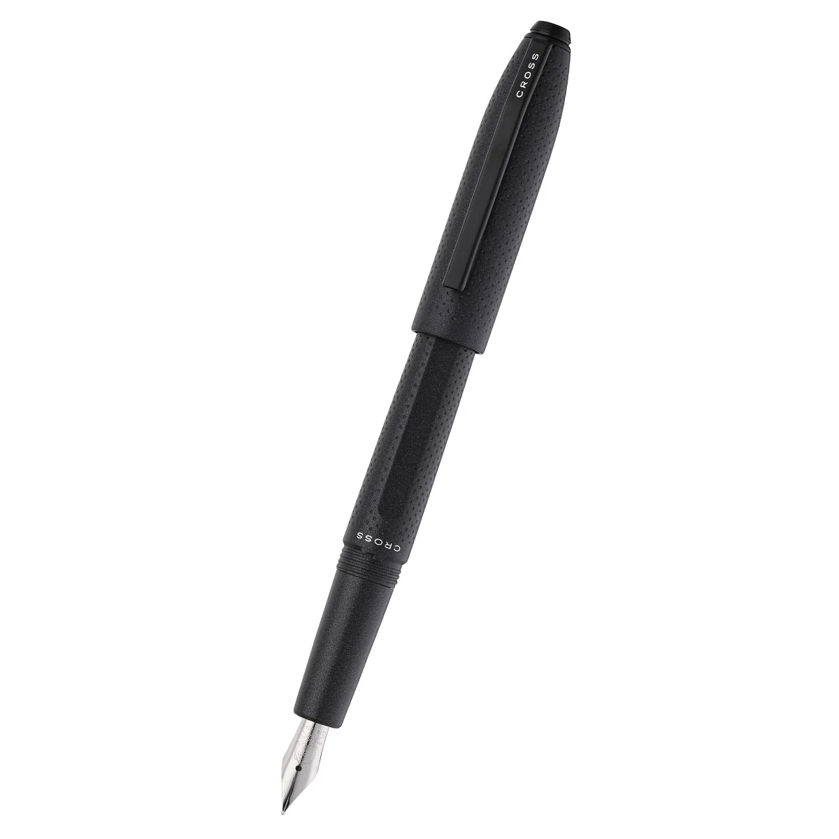Prism Obsidian Black Resin with Polished Chrome Stainless Steel Medium Nib Fountain Pen - Image 3
