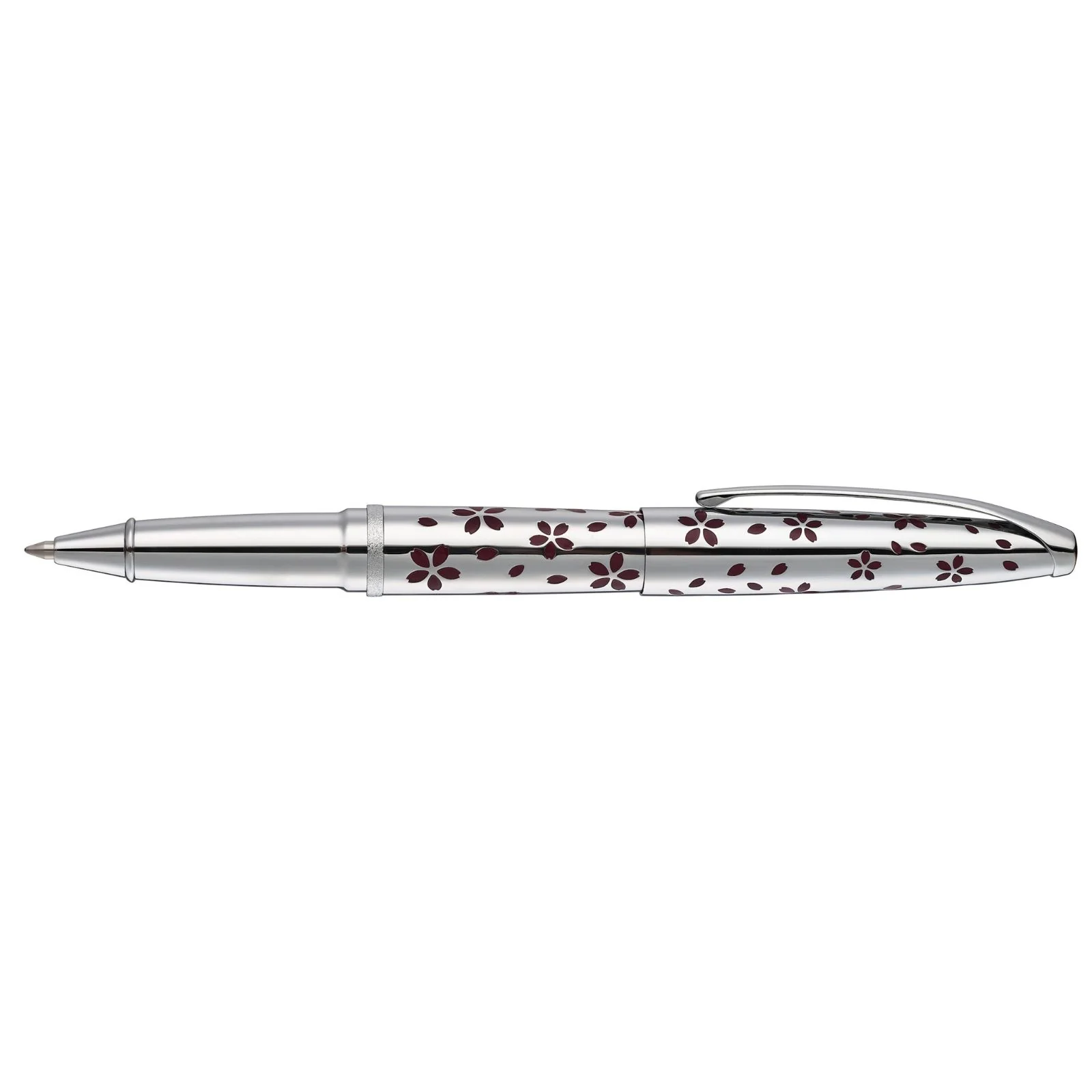 ATX® Cherry Blossom Polished Chrome with Polished Chrome Appointments Rollerball Pen - Image 2