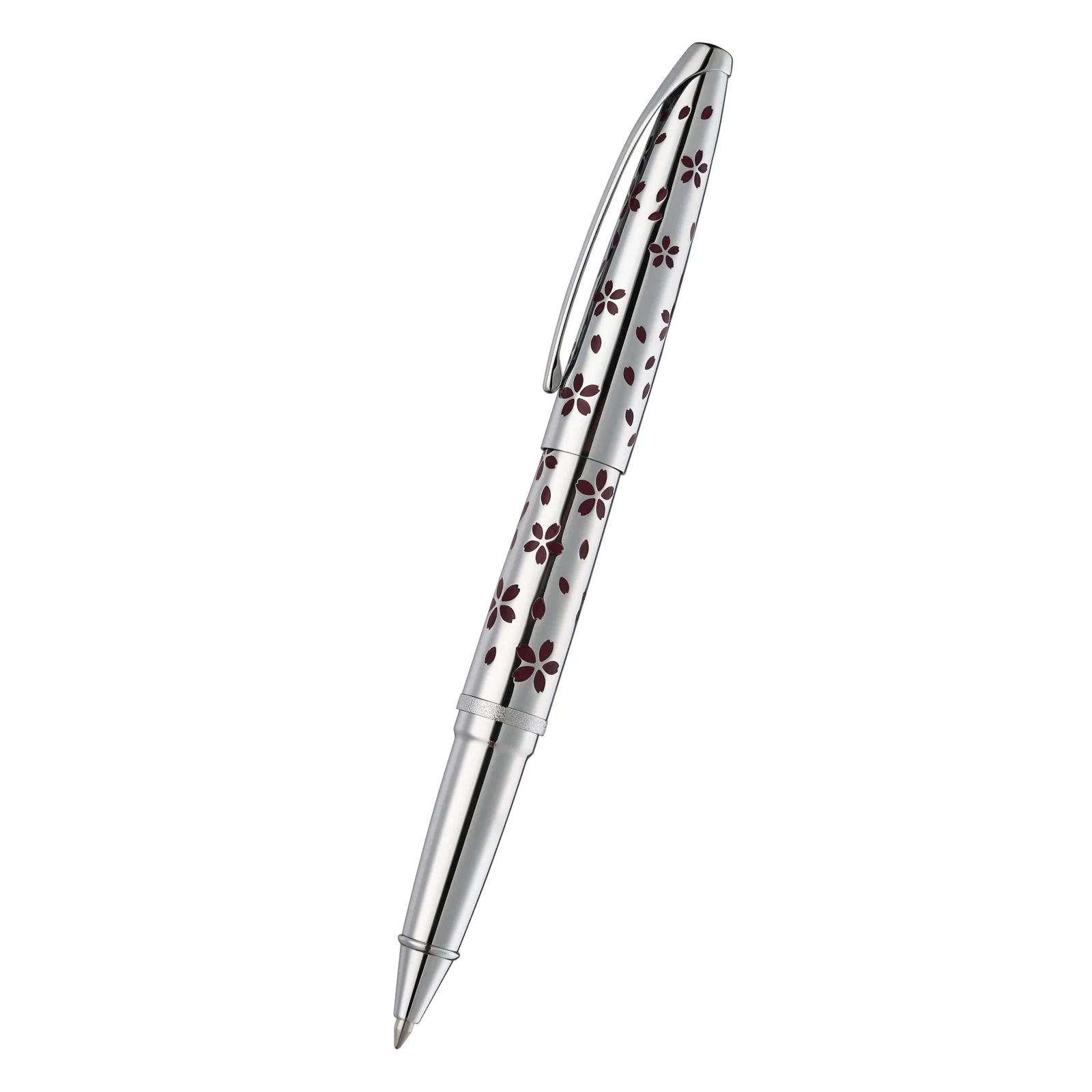 ATX® Cherry Blossom Polished Chrome with Polished Chrome Appointments Rollerball Pen - Image 3