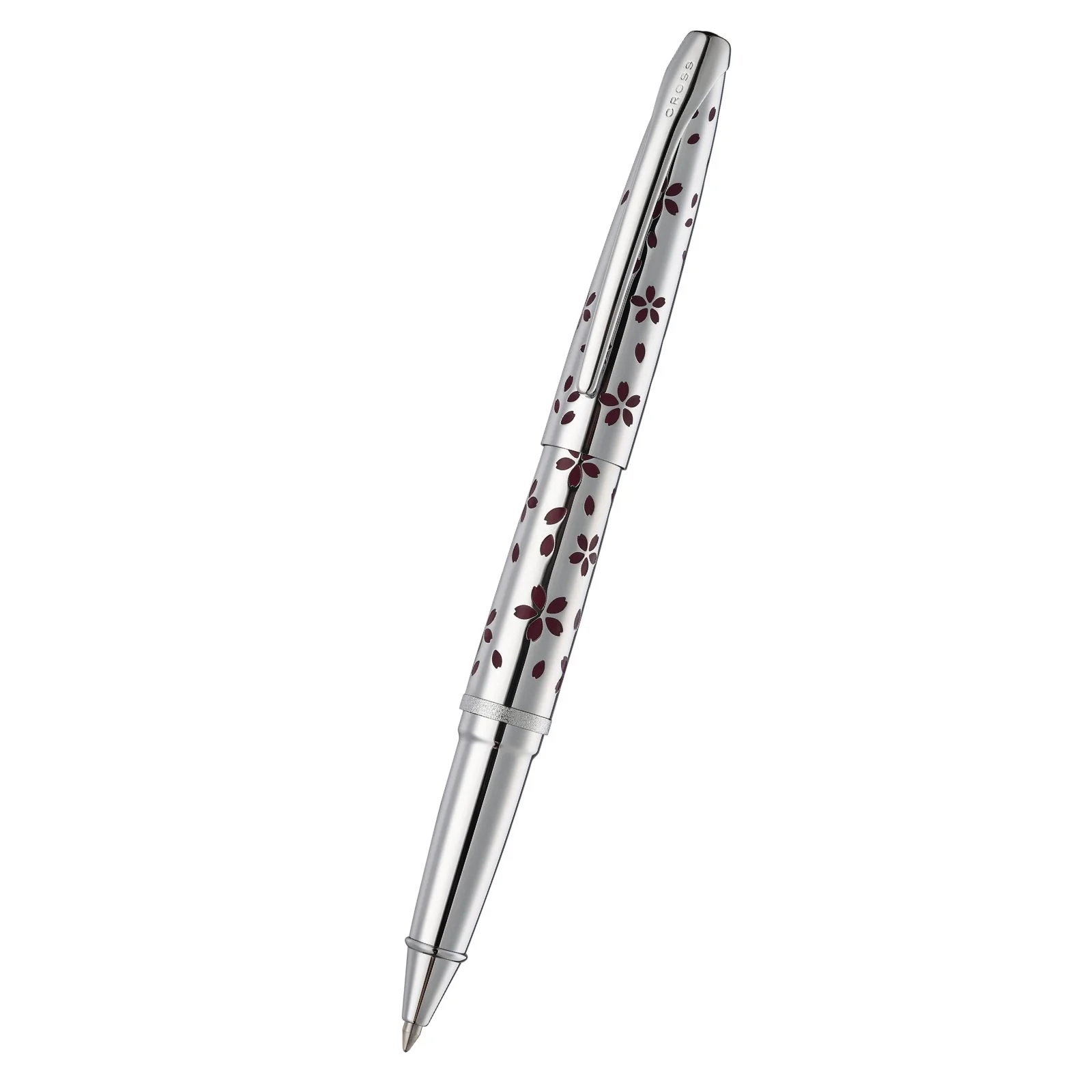 ATX® Cherry Blossom Polished Chrome with Polished Chrome Appointments Rollerball Pen - Image 5