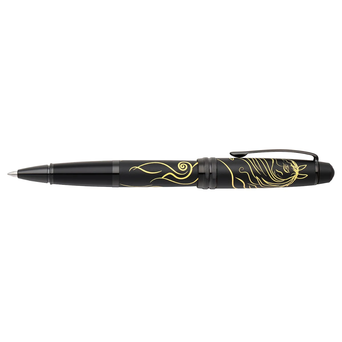 Bailey Zodiac Year of the Horse Matte Black Lacquer with Black PVD Appointments Ballpoint Pen - Image 2