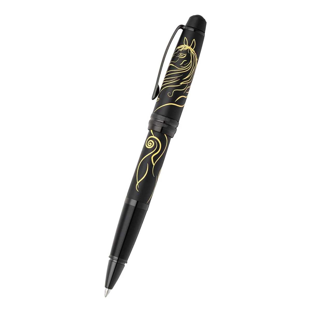 Bailey Zodiac Year of the Horse Matte Black Lacquer with Black PVD Appointments Ballpoint Pen - Image 3