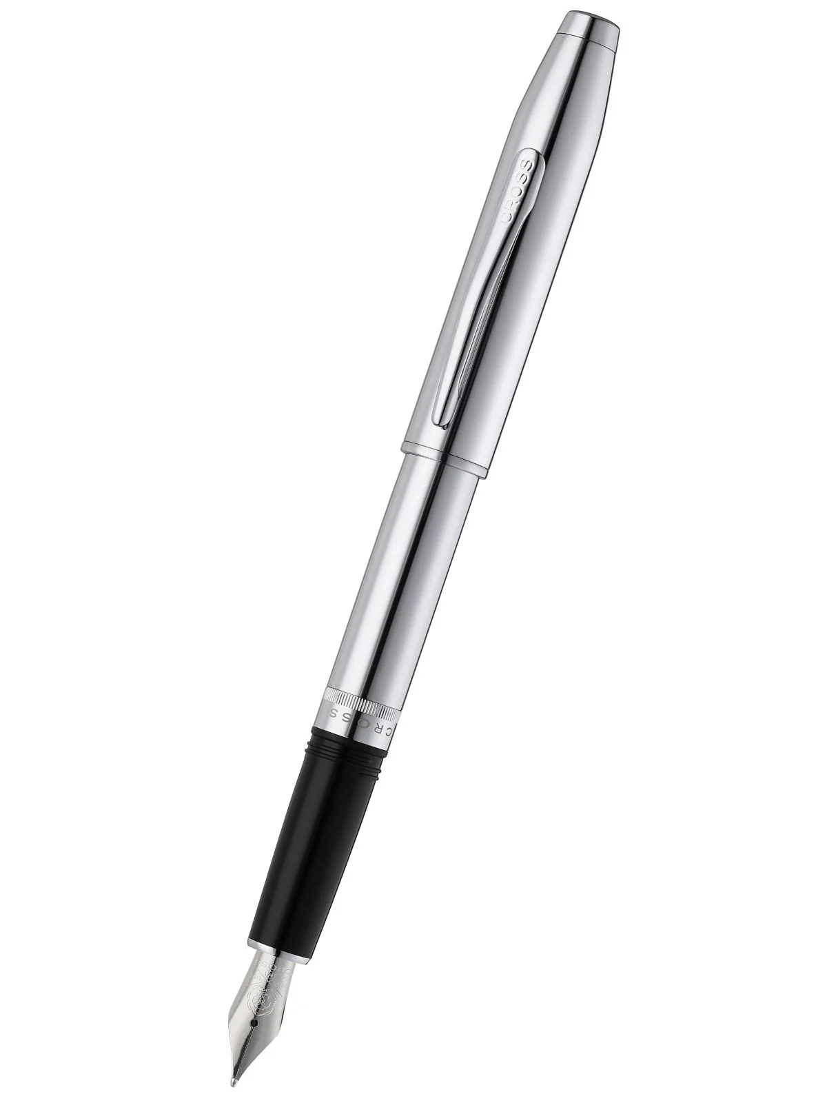 Foundry Polished Chrome with Polished Chrome Appointments and Stainless Steel Medium Nib Fountain Pen