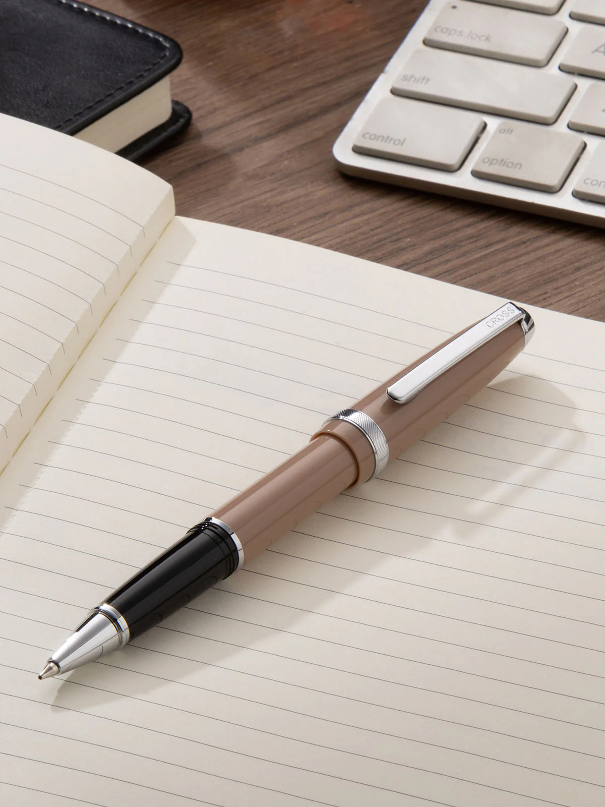 Lume Mocha with Polished Chrome Appointments Rollerball Pen - Image 4