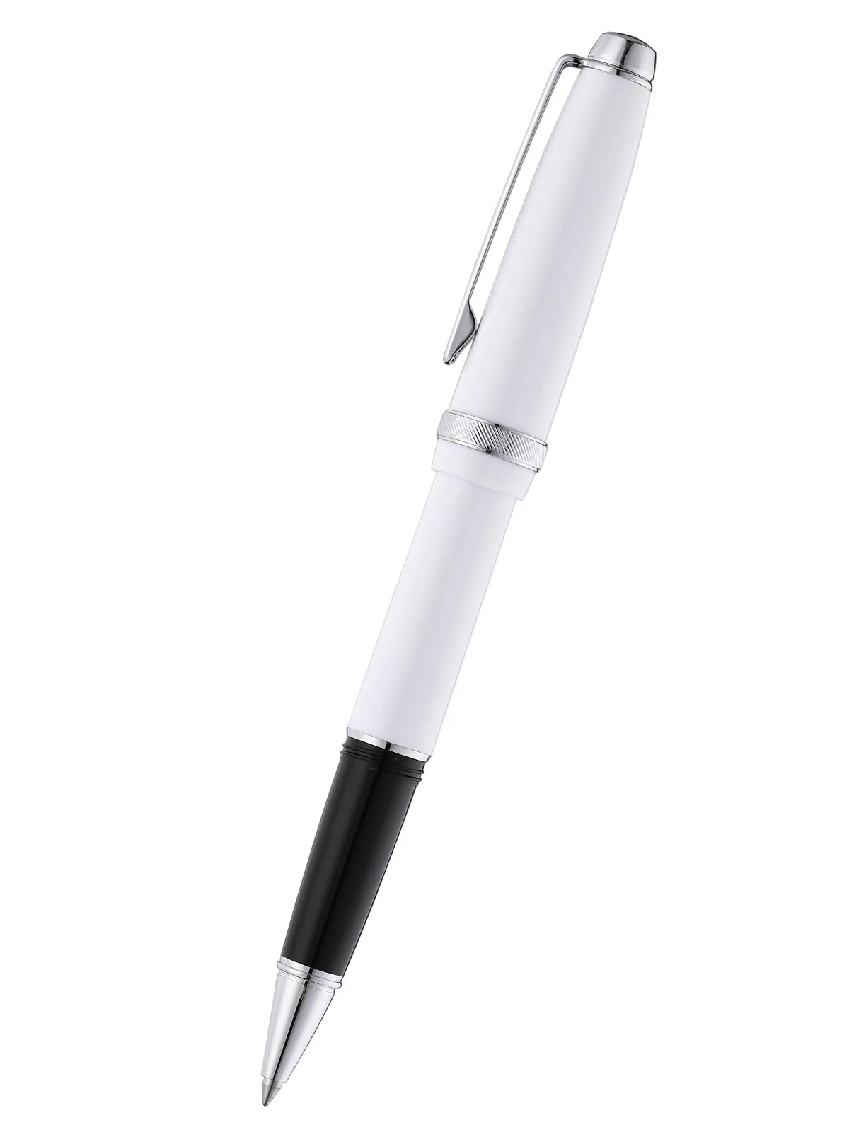 Lume Porcelain White with Polished Chrome Appointments Rollerball Pen - Image 3