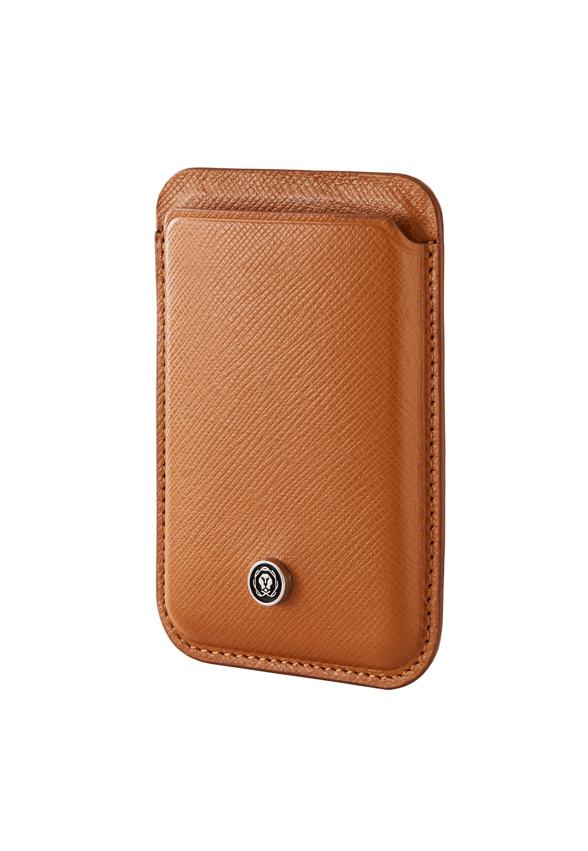 Mocha Leather Magnetic Card Holder - Image 3