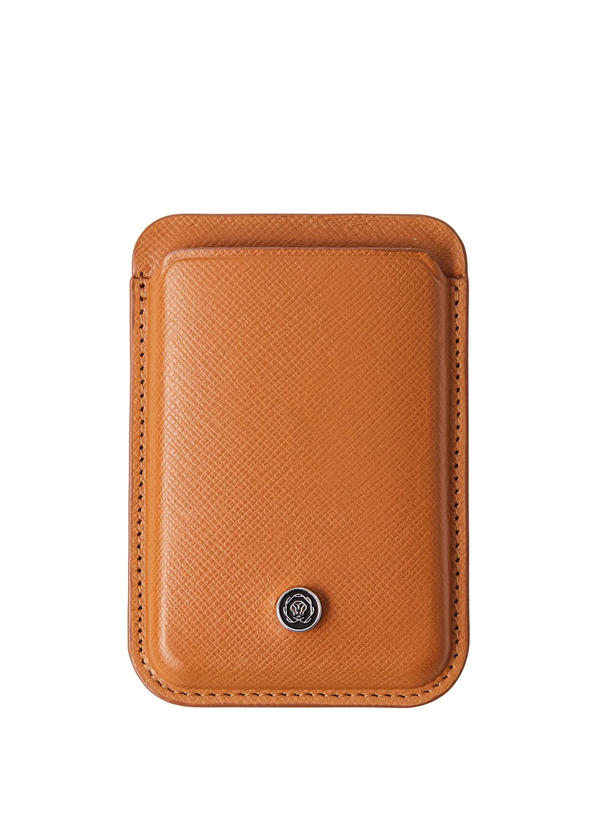 Mocha Leather Magnetic Card Holder - Image 4