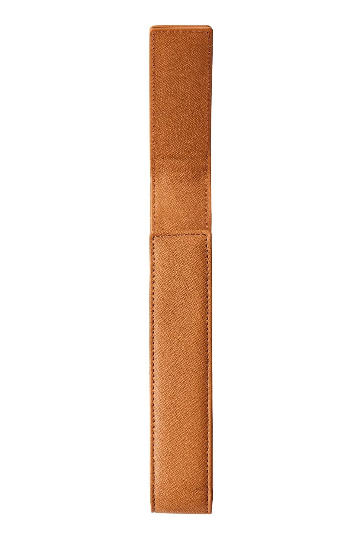 Mocha Leather Magnetic Single Pen Case - Image 3