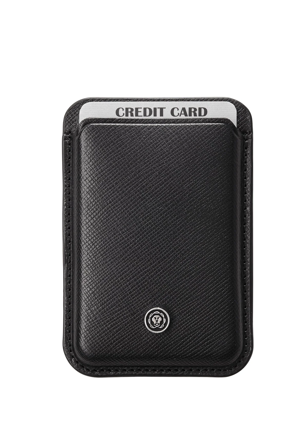 Tech2 Satin Black Pen with Classic Black Leather Magnetic Card Holder Gift Set - Image 3